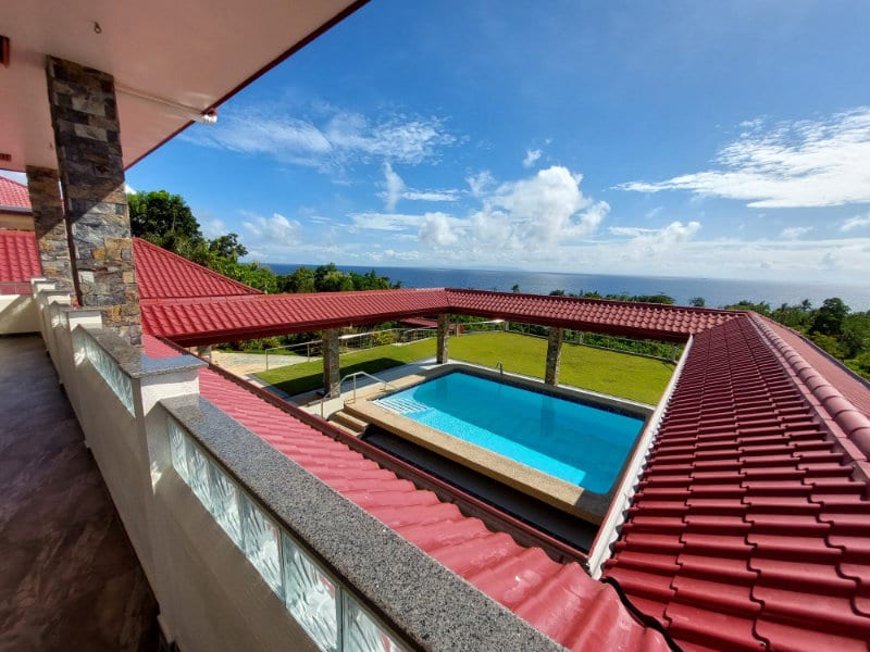 View of the sea from the balcony