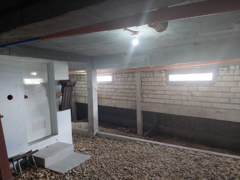 Basement with diesel generator