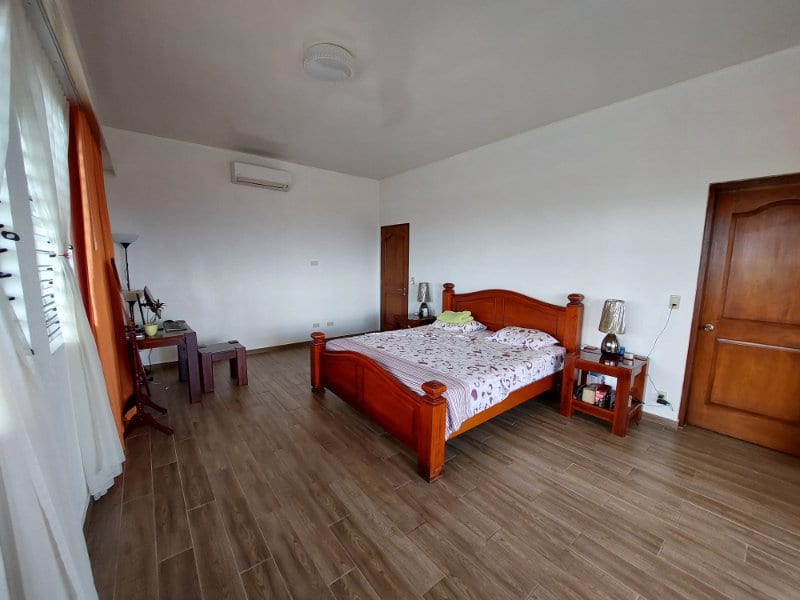 Bed area in the master bedroom