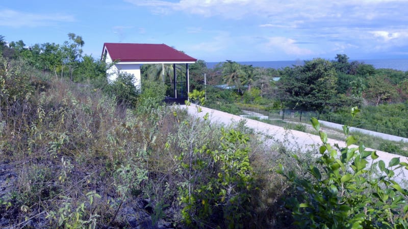 View of the sea from a plot